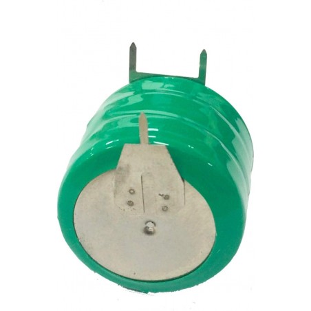 Batteria 3,6V 230mAh NiCd Tampone Bottone ricaricabile a Saldare Per Circuiti Stampati con terminaliExtracell
