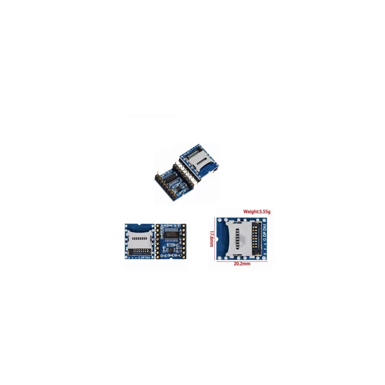 Modulo lettore audio WTV020 arduino shield musica suono 16 pin WTV020-SD-16P