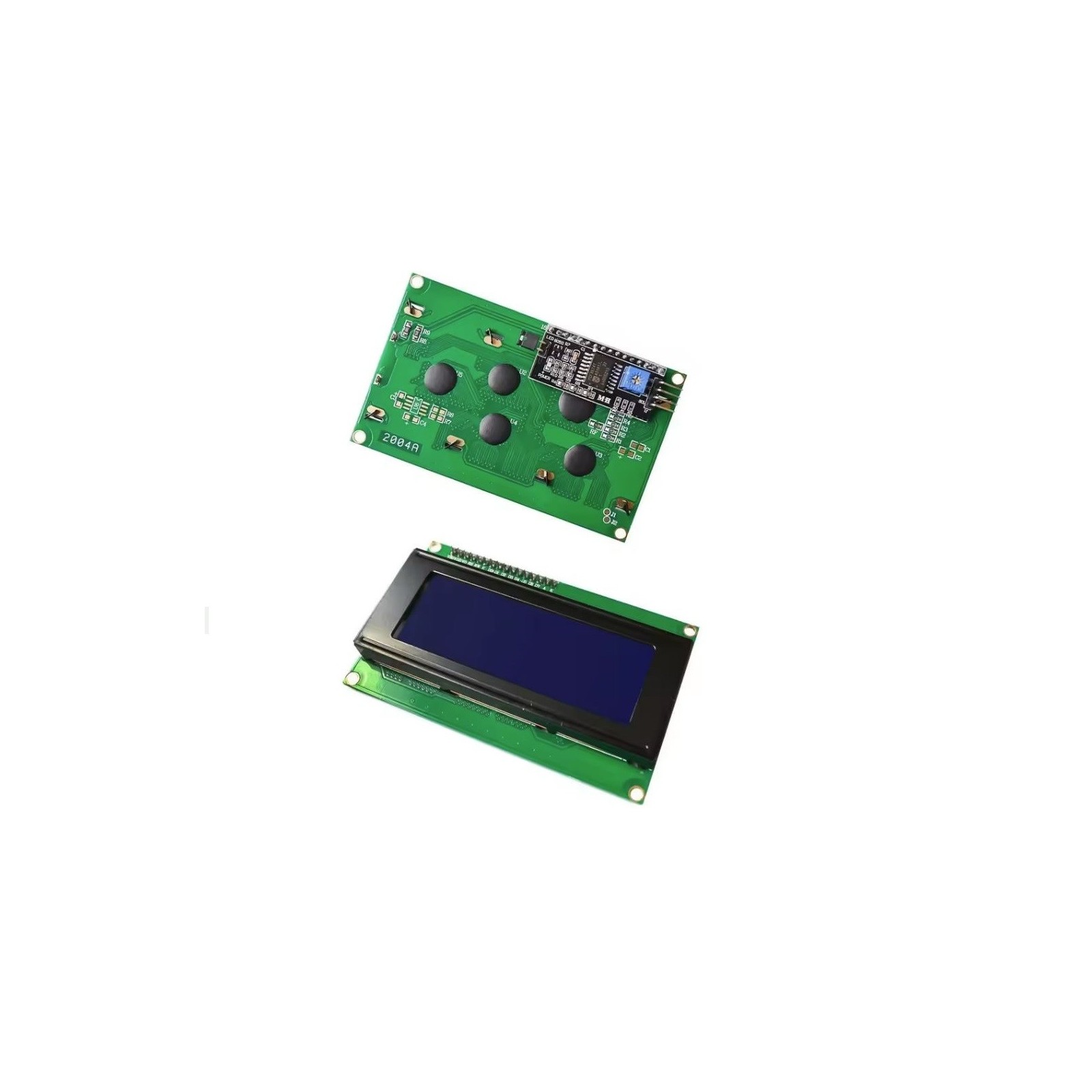Display Lcd Character Lcm BLU 20x4 2004A + SERIALE I2C / IIC PER ARDUINO
