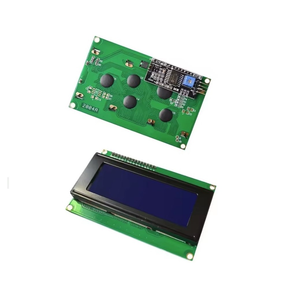 Display Lcd Character Lcm BLU 20x4 2004A + SERIALE I2C / IIC PER ARDUINO