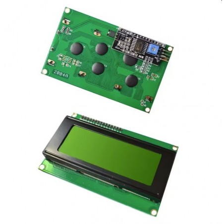 Display Lcd Character Lcm Verde 20x4 2004 + SERIALE I2C / IIC PER ARDUINO