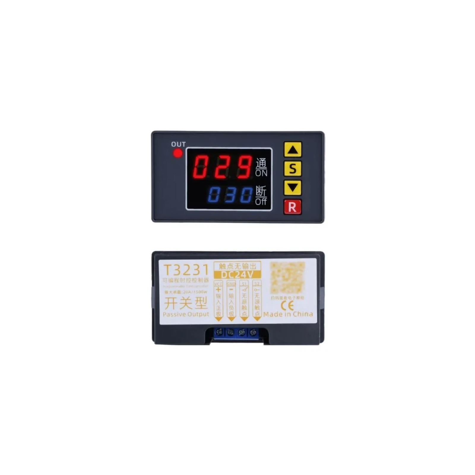 T3231 DISPLAY DA PANNELLO MODULO TEMPORIZZATORE TIMER 24V 6 FUNZIONI RELE' RELAYGenerico