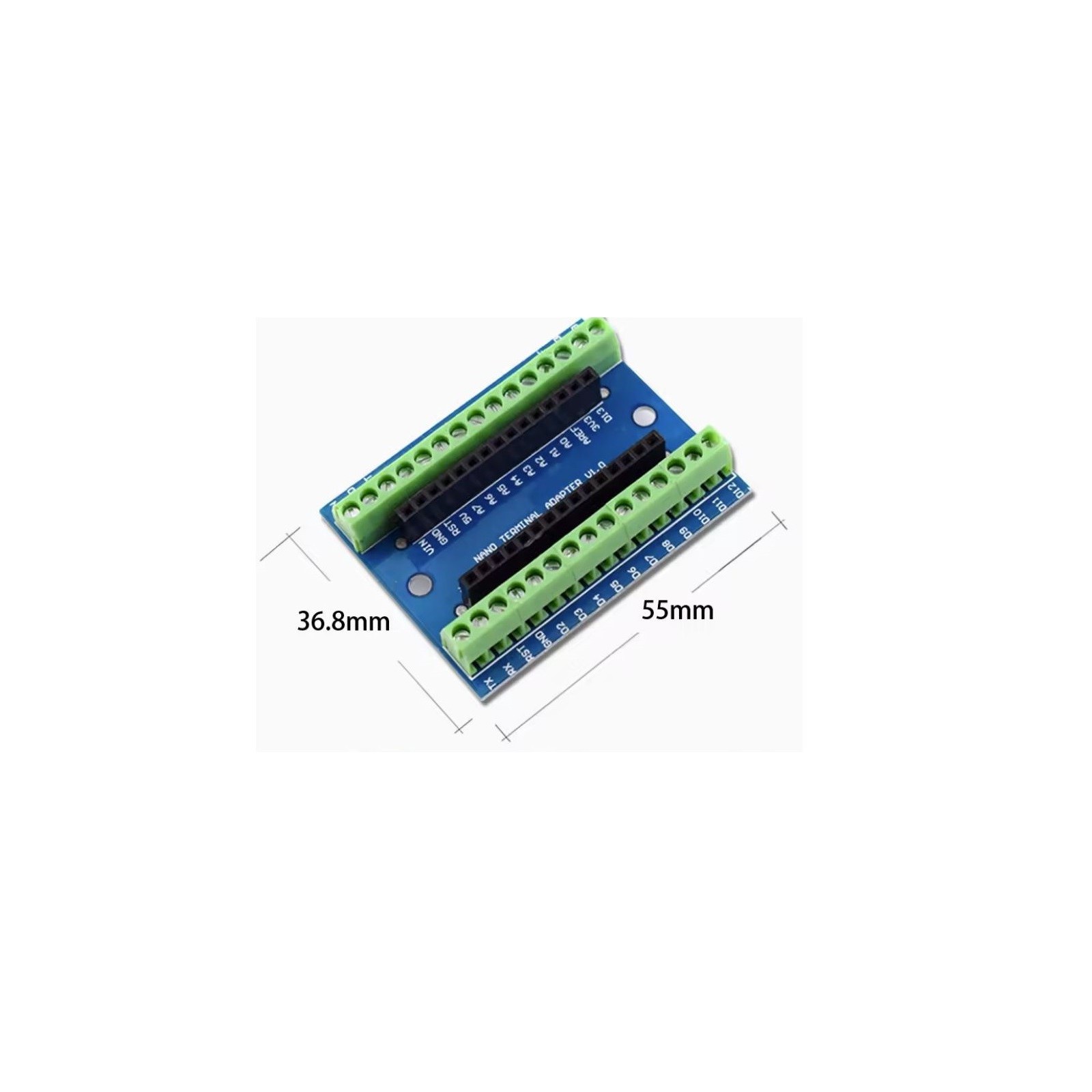 Scheda Pinout Arduino Nano V3 con morsetti a vite Adattatore morsettiera cavi Generico