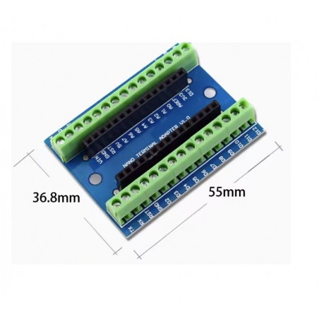 Scheda Pinout Arduino Nano V3 con morsetti a vite Adattatore morsettiera cavi Generico