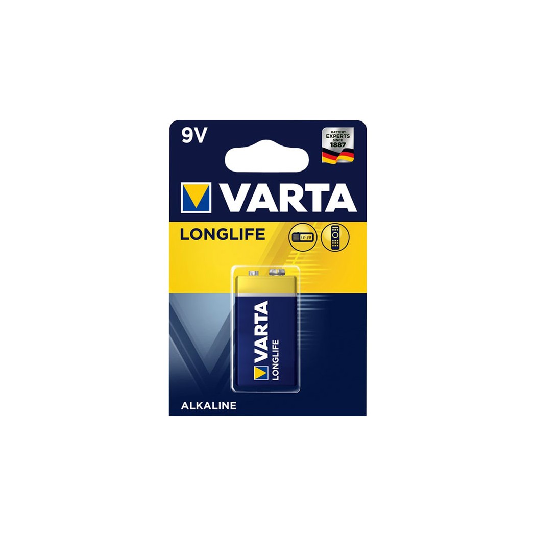 BATTERIA VARTA LONGLIFE ALKALINE 9V IN BLISTER PILAVarta