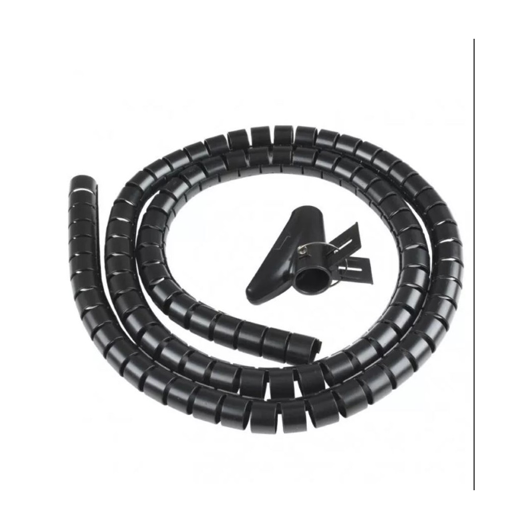 Guaina a Spirale 25mm 1,5M Avvolgicavo TUBO PASSACAVI NERO