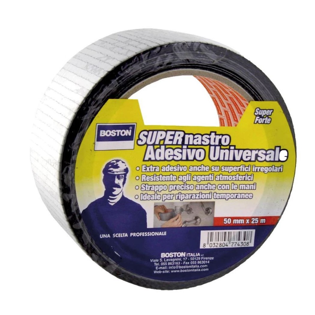 BOSTON Super Nastro adesivo universale telato 50x5m Boston