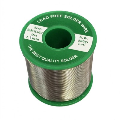 500 gr STAGNO D. 1,5 mm Sn 99.3 Cu0.7 BOBINA ROTOLO