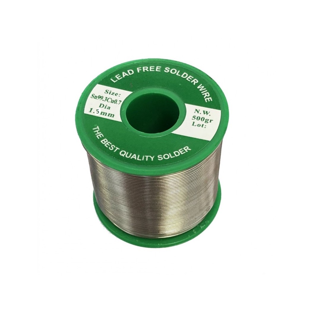 500 gr STAGNO D. 1,5 mm Sn 99.3 Cu0.7 BOBINA ROTOLO