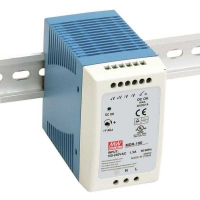 MW MEAN WELL MDR-100-24 Alimentatore DIN 100W uscita 24V 1,3A ingresso 230VacMean Well