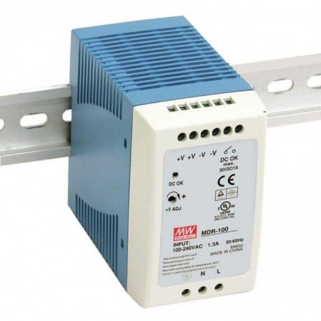 MW MEAN WELL MDR-100-24 Alimentatore DIN 100W uscita 24V 4A ingresso 230Vac Mean Well