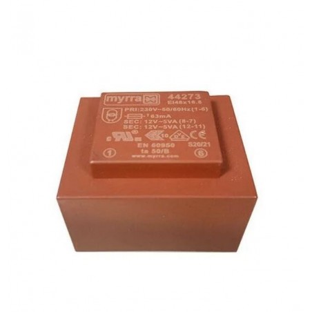 MYRRA 44273 Trasformatore incapsulato 12V 10VA Ingresso 230V Ac Uscita 12V ac myrra