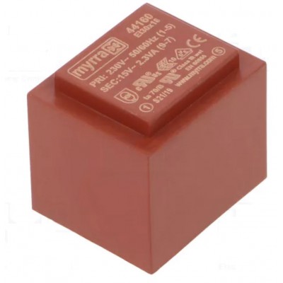 MYRRA 44160 Trasformatore incapsulato 15V 2,3VA Ingresso 230V Ac Uscita 15V ac myrra