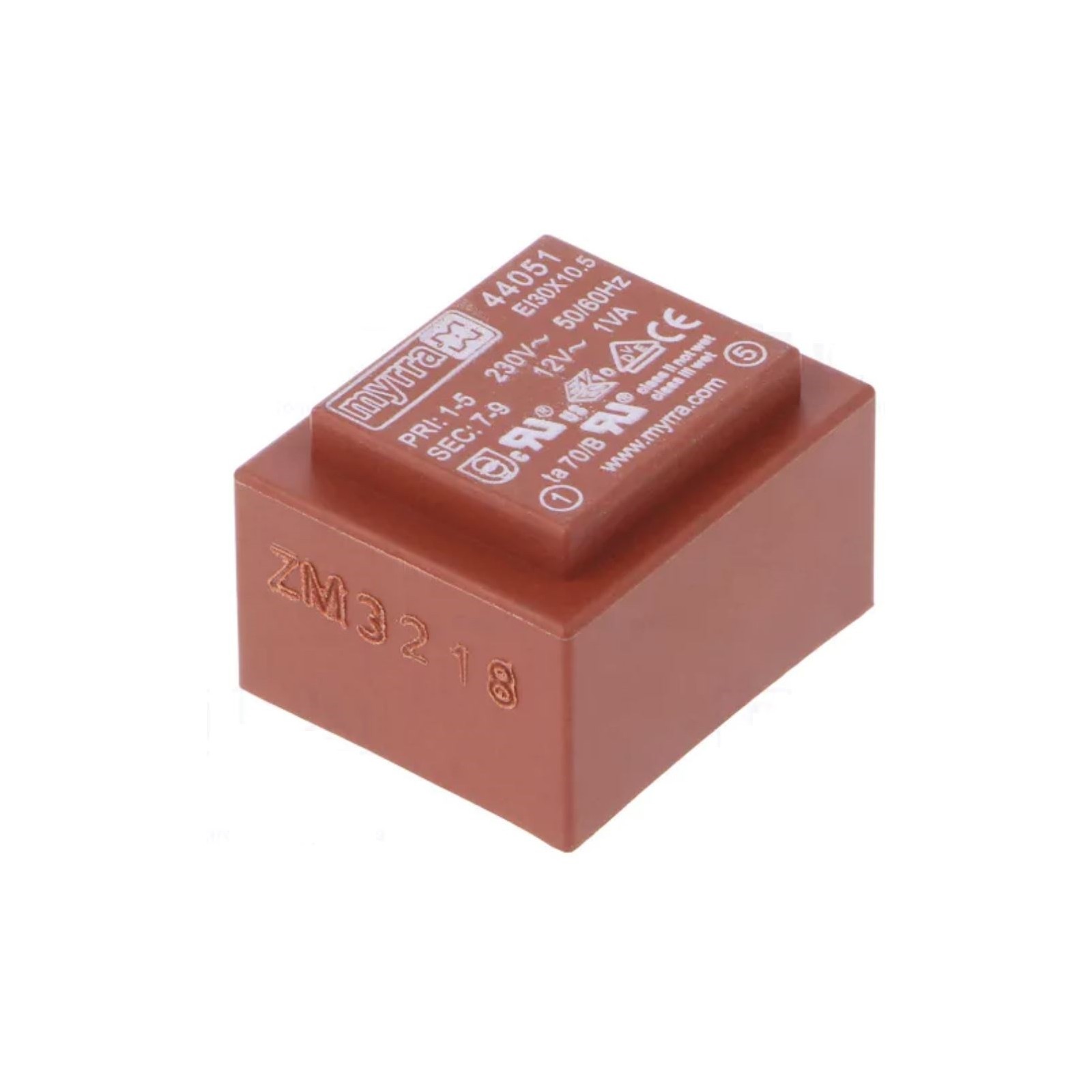 MYRRA 44051 Trasformatore incapsulato 12V 1VA Ingresso 230V Ac Uscita 12V ac myrra