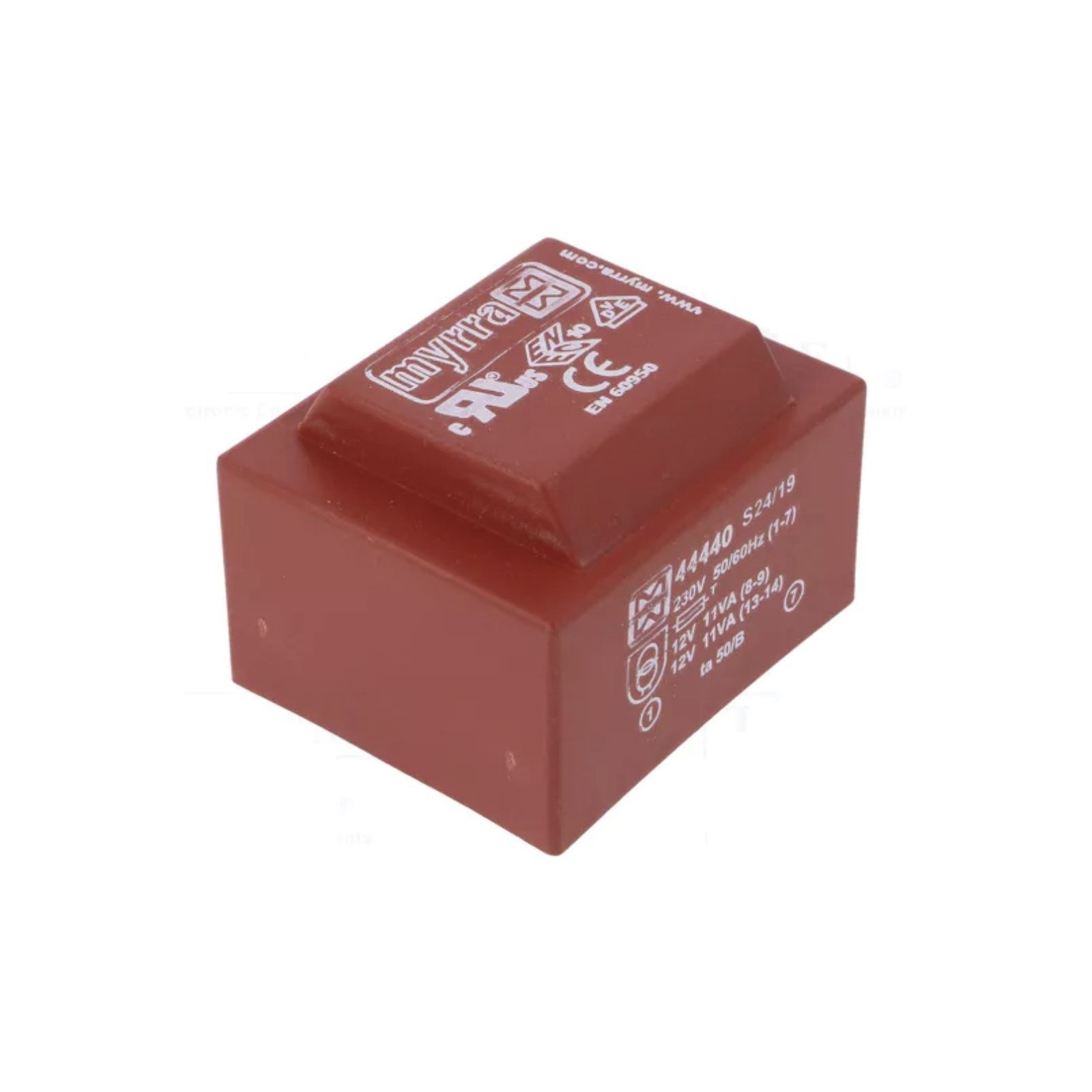 MYRRA 44440 Trasformatore incapsulato 12V 22VA Ingresso 230V Ac Uscita 12V ac myrra