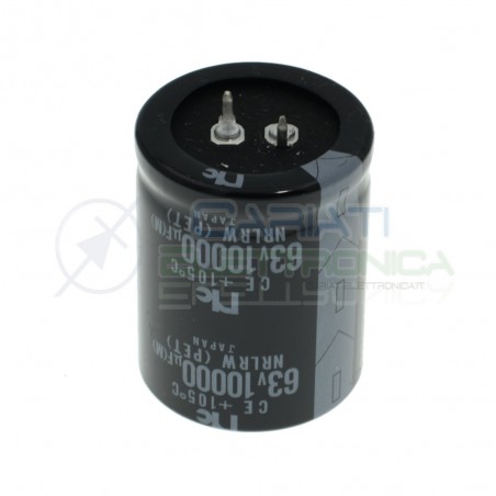 Condensatore Elettrolitico SNAP-IN KEMET 10000uF 50V 30x45 85° Passo 10mm Kemet