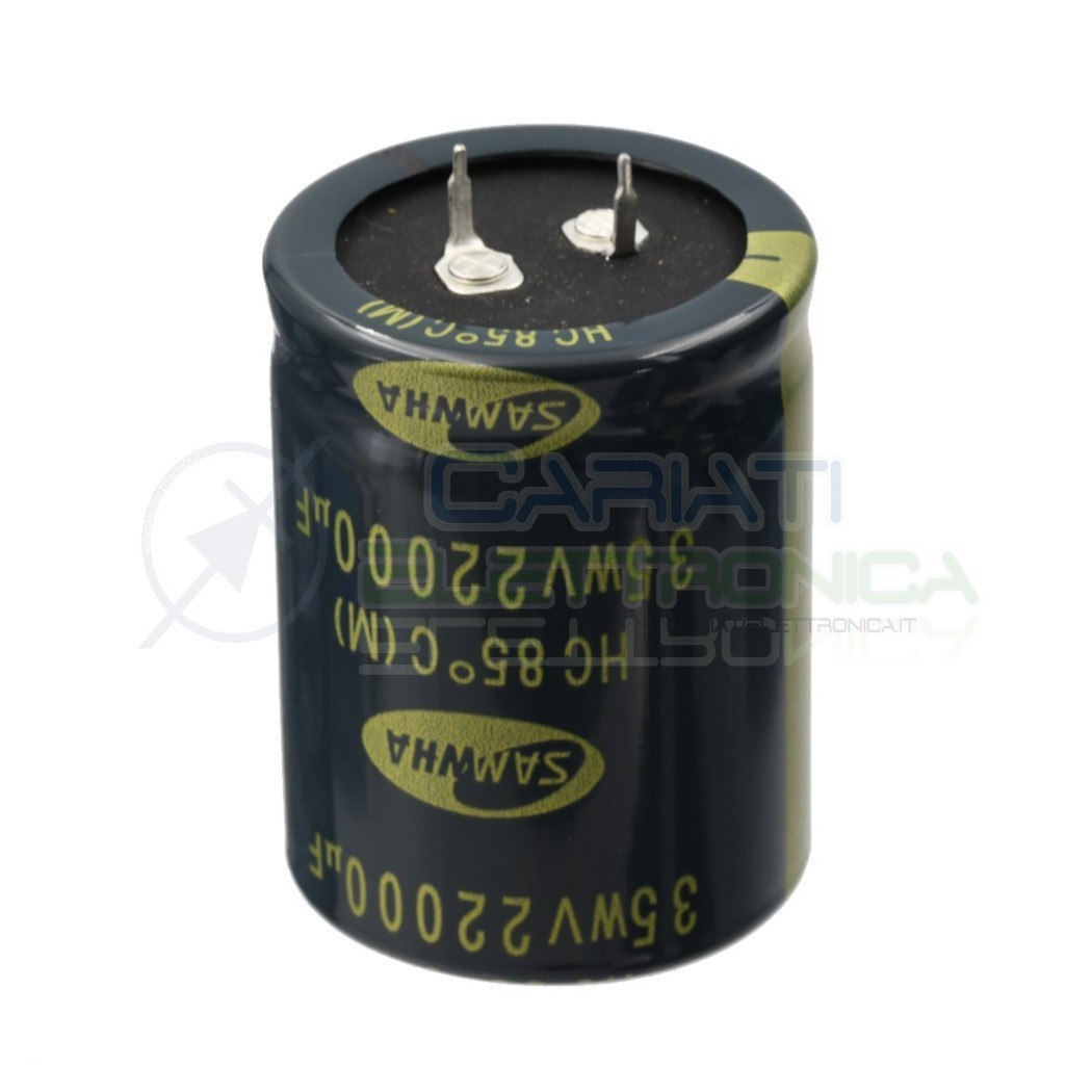 Condensatore elettrolitico SAMWHA SNAP IN 22000 uF 22000uF 35V 85°C 35 X 45 mm Samwha