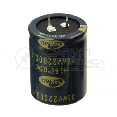 Condensatore elettrolitico SAMWHA SNAP IN 22000 uF 22000uF 35V 85°C 35 X 45 mm Samwha