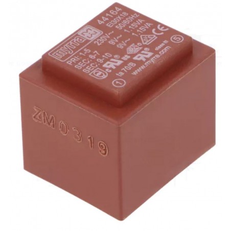 MYRRA 44164 Trasformatore incapsulato 9V 2,3VA Ingresso 230V Ac Uscita 9V ac myrra
