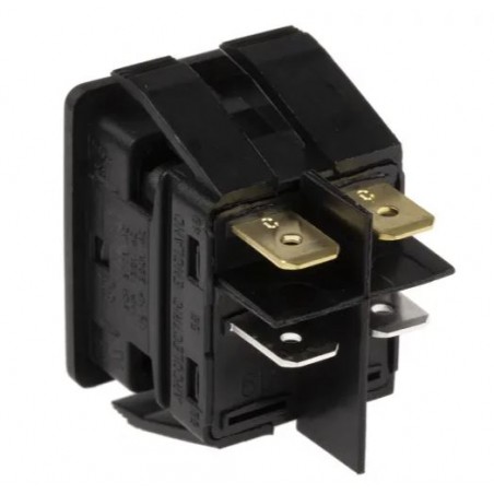 C6050ALAAC Interruttore a bilanciere Arcolectric (Bulgin) Ltd, DPST, On-Off, , Nero