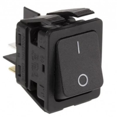 C6050ALAAC Interruttore a bilanciere Arcolectric (Bulgin) Ltd, DPST, On-Off, , Nero