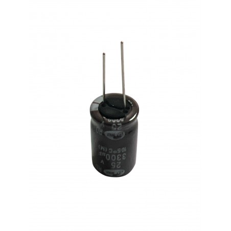 CONDENSATORE ELETTROLITICO 3300 uF 25V 105° 16x25mm Passo 7,5mm Samwha