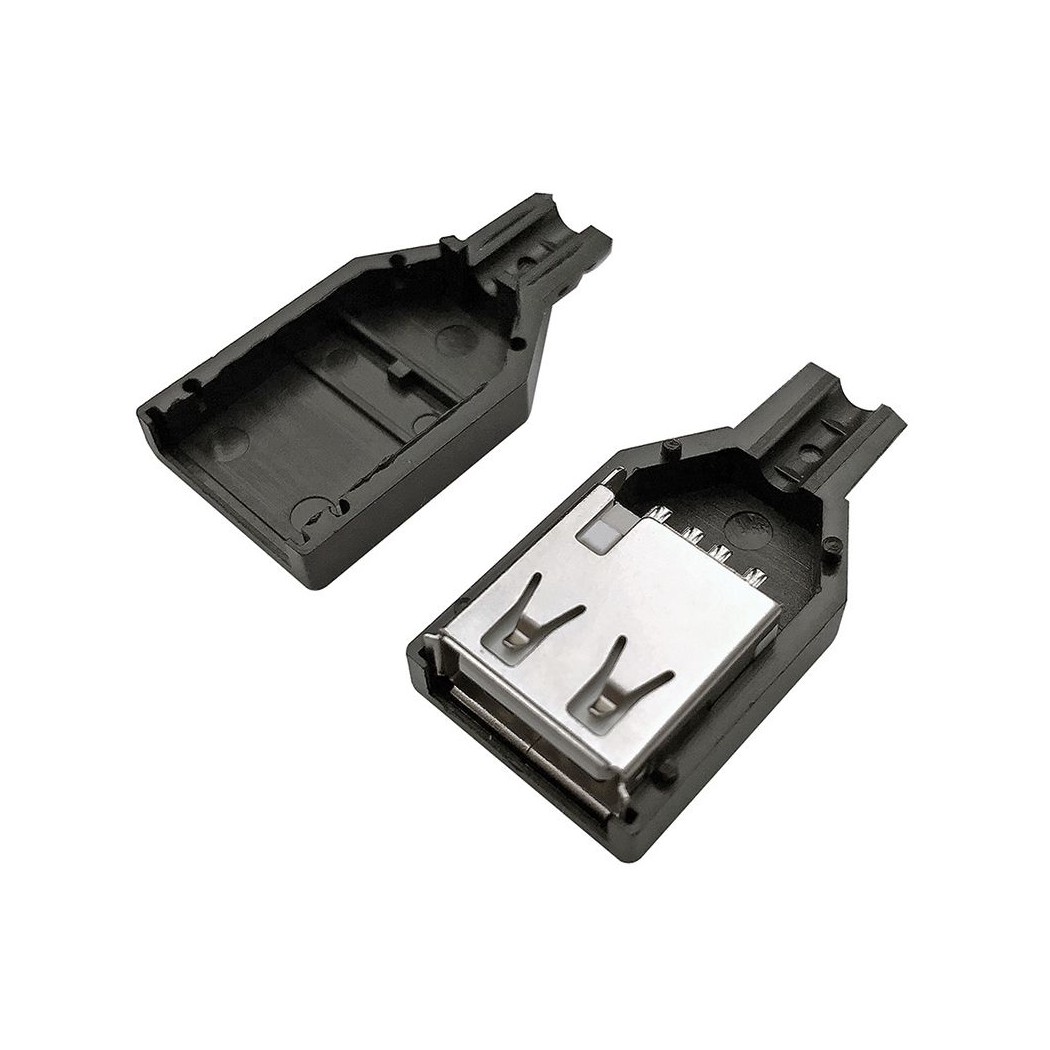 CONFEZIONE 5 PZ PRESA USB TIPO "A" A SALDAREElcart