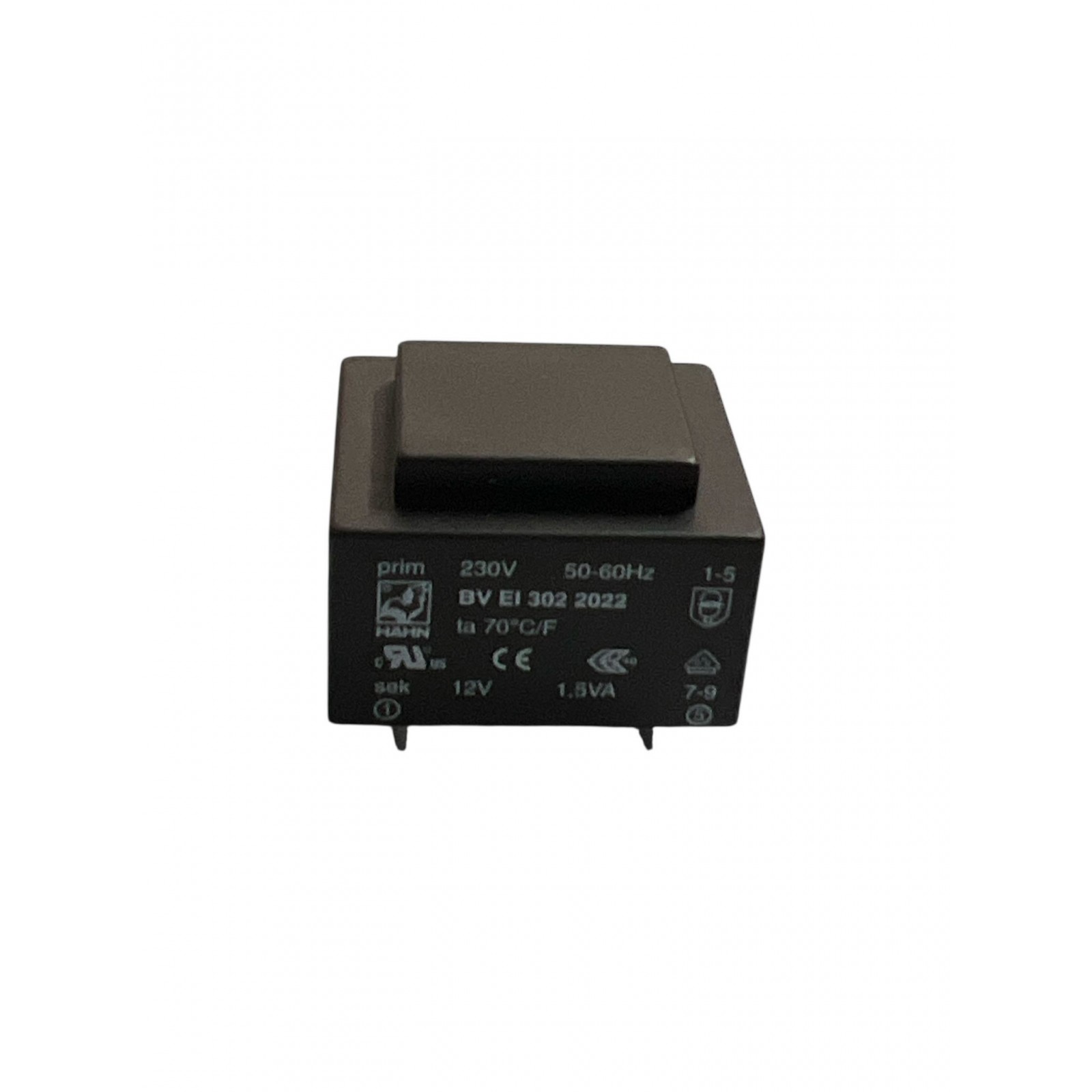 Trasformatore HAHN BV EI 302 2022 1,5VA 230VAC 12V 125mA PCB BVEI BVEI3022022 BREVE TUFVASSONS