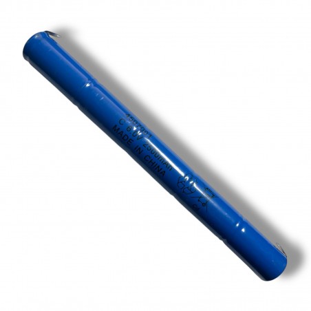 Pacco batteria Ni-Cd 6V 2500mAh 2,5Ah 5 batterie C mezza torcia saldare 246x26mm