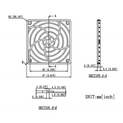 P92 GRIGLIA DI PROTEZIONE PER VENTOLA 97 X 97 mm computer case