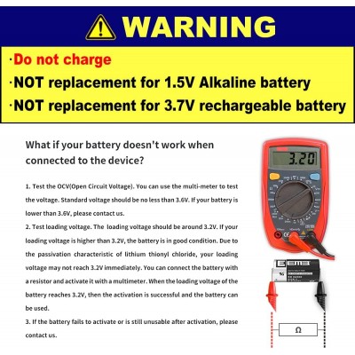 EEMB ER26500 C Size 3.6V Batteria al litio ad alta capacità Li-SOCL₂ non ricaricabile LS26500 SB-C01 TL-2200 EEmb Battery