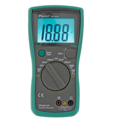 PROSKIT MT-5110 3 1/2 CAPACIMETRO DIGITALE 0.1pf + 20000Uf Proskit
