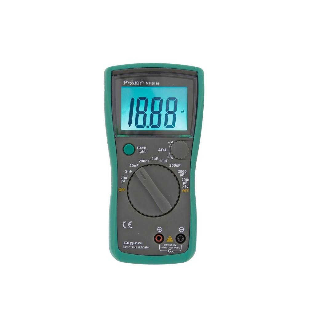 PROSKIT MT-5110 3 1/2 CAPACIMETRO DIGITALE 0.1pf + 20000Uf Proskit