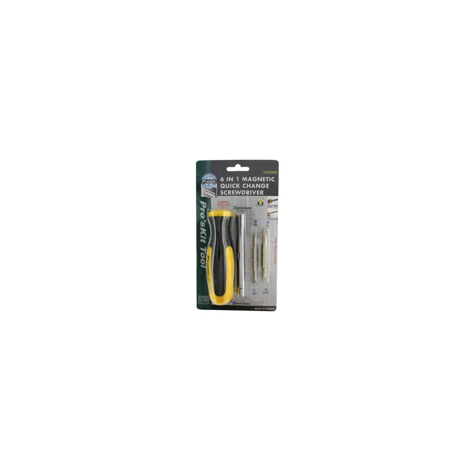 PROSKIT 1PK-S006 Cacciavite magnetico a cambio rapido 6 in 1Proskit