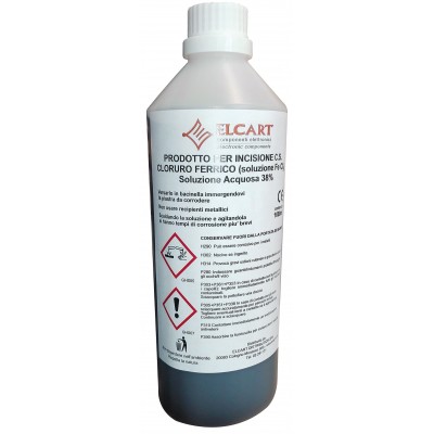 Cloruro ferrico 1 Lt liquido per basetta incisione rame EDISON Elcart