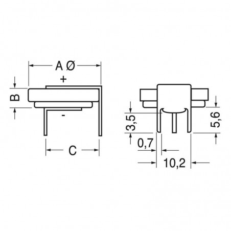 CR2450 Batteria 3V 530mah a saldare pila a bottone 3 Pin Extracell Extracell