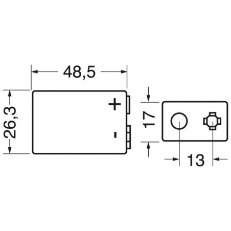 BATTERIA RICARICABILE NI-MH 9V 250mAh ExtracellExtracell