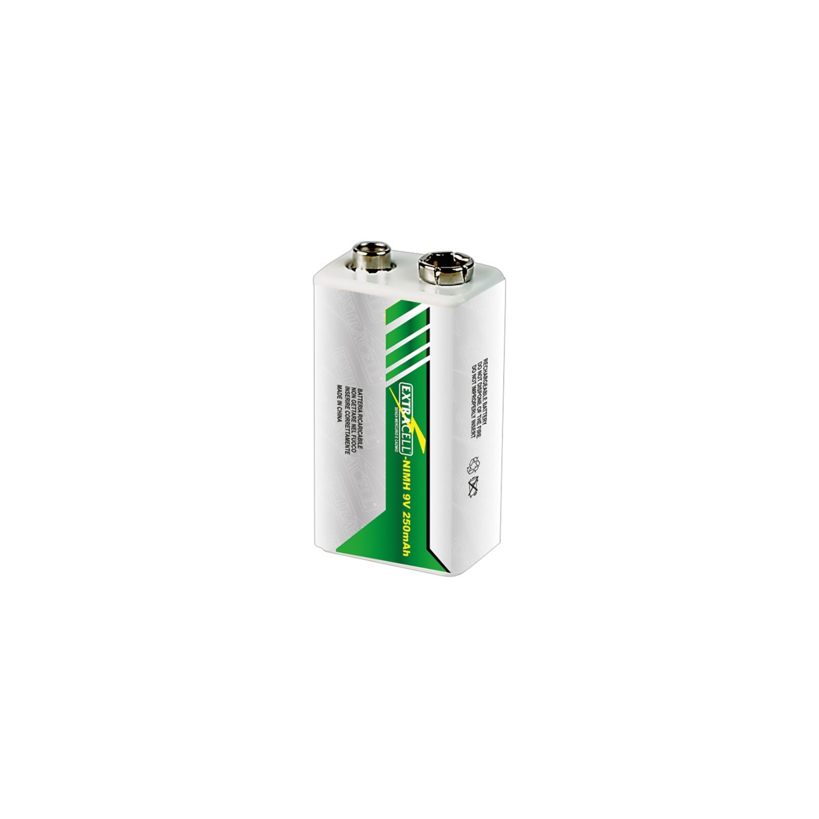 BATTERIA RICARICABILE NI-MH 9V 250mAh ExtracellExtracell