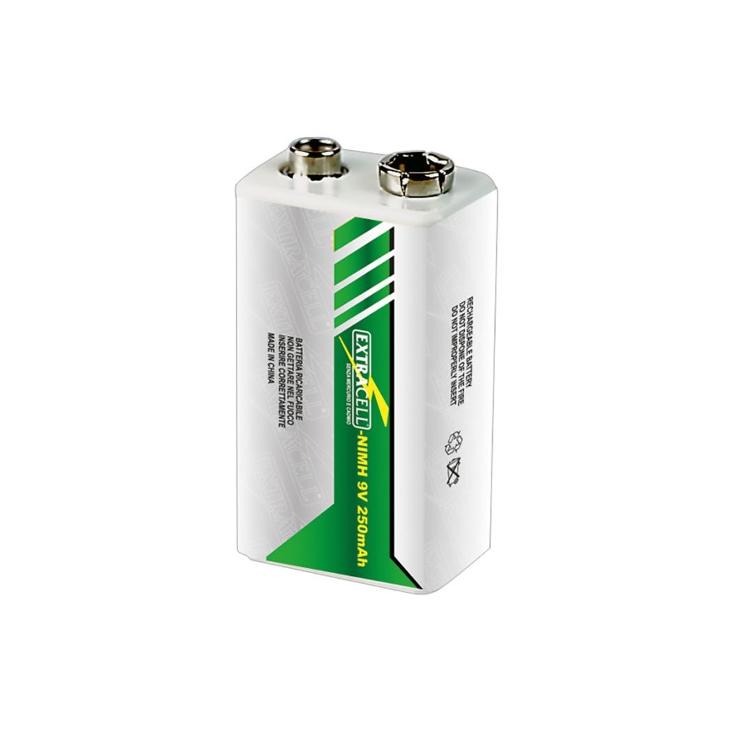 BATTERIA RICARICABILE NI-MH 9V 250mAh ExtracellExtracell