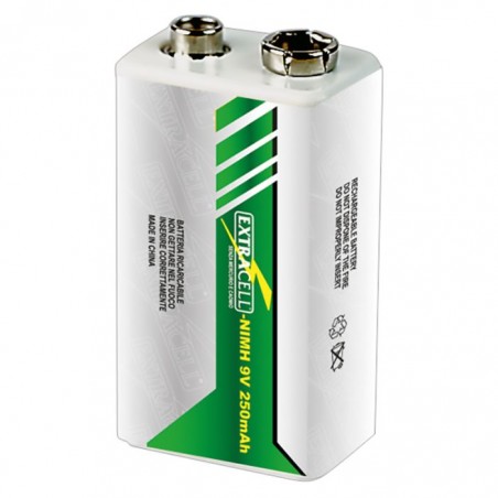 BATTERIA RICARICABILE NI-MH 9V 250mAh ExtracellExtracell
