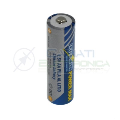 4 Pezzi Batteria Stilo Pila AA FR6 Litio 1,5V 2900mAhExtracell