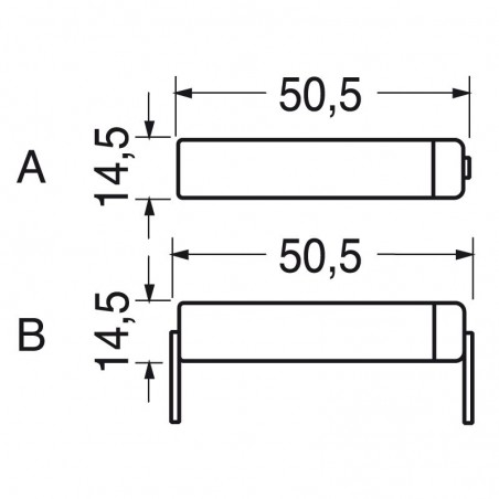 Battery 1,2V AA 1500mAh rechargeable NiMh 1,2 Volt with terminal for solderingExtracell