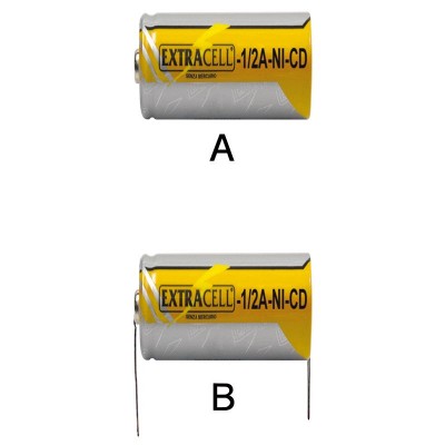 Batteria Ricaricabile Ni-Cd 1,2V 700Mah 1/2A 2/3Af Con Terminali A SaldareExtracell