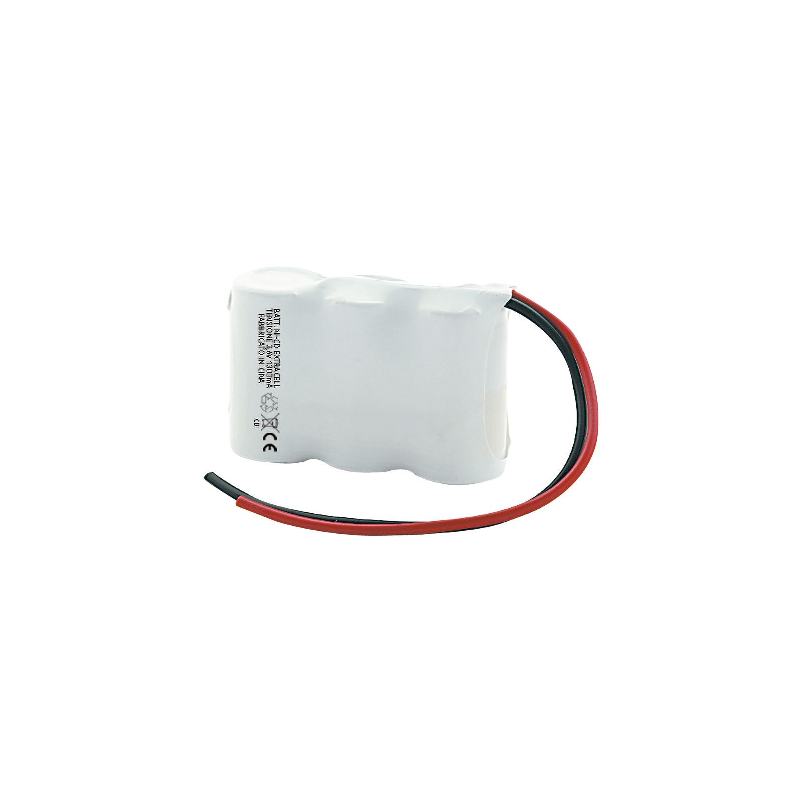 Batteria 3,6V 2000mAh Ricaricabile NiCd 3,6 Volt di Emergenza Extracell