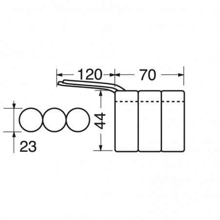 Batteria 3,6V 2000mAh Ricaricabile NiCd 3,6 Volt di Emergenza Extracell