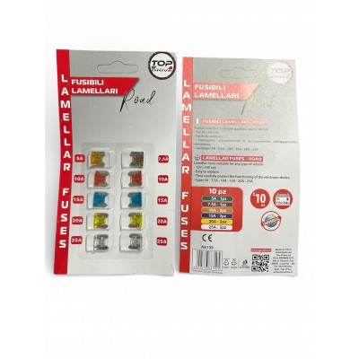 KIT 10 pz ASSORTIMENTO MICRO FUSIBILI 'ROAD'
