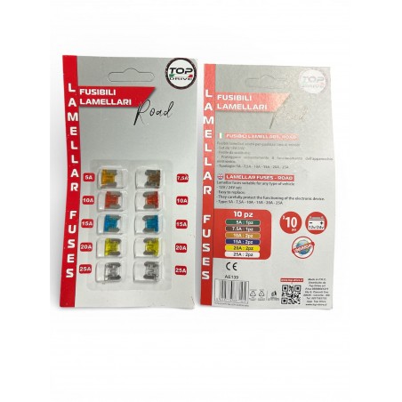 KIT 10 pz ASSORTIMENTO MICRO FUSIBILI 'ROAD'