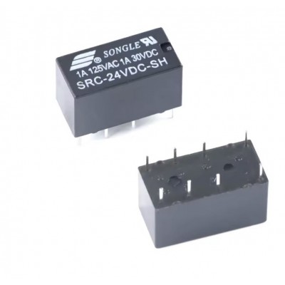 SRC-12VDC-SH Rele 12Vdc 2 scambi 1A SONGLE PCB 8 PINSongle