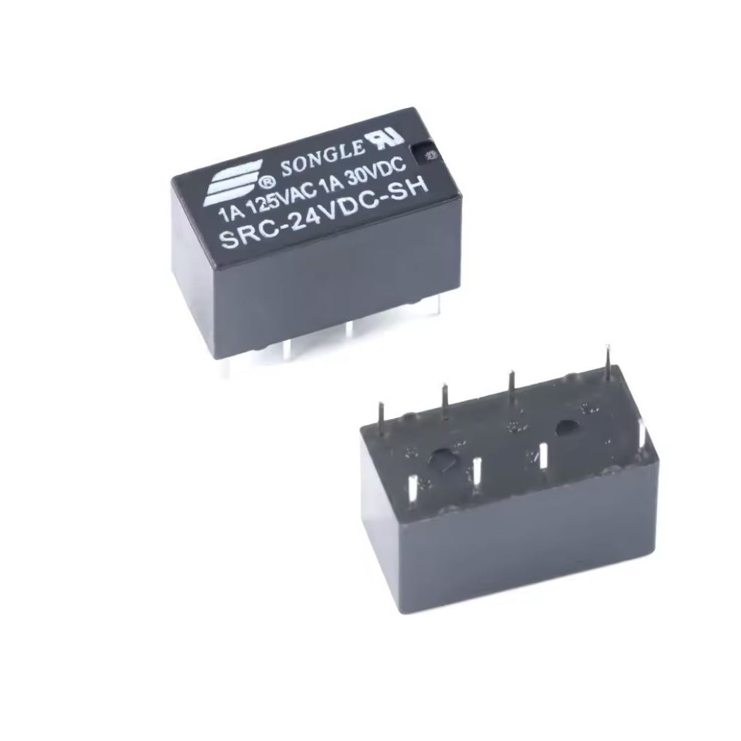SRC-12VDC-SH Rele 12Vdc 2 scambi 1A SONGLE PCB 8 PINSongle