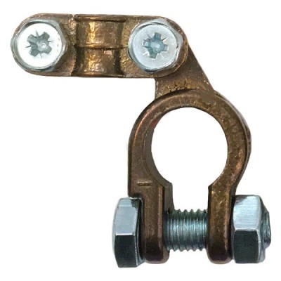 COPPIA MORSETTO PER BATTERIA AUTO POLO POSITIVO + NEGATIVO